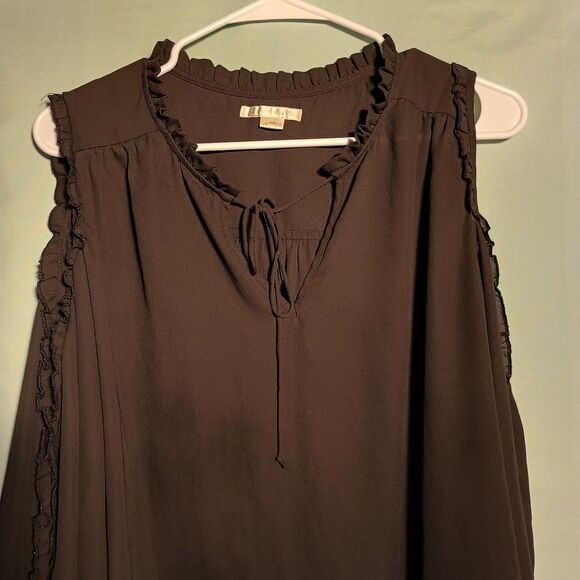 Copper and Ella Sleeveless Blouse with Ruffle Trim – Women’s Size 2XL - Picture 2 of 5